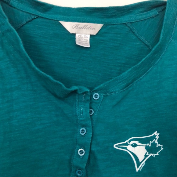 Blue Jays dark teal Henley shirt - Picture 2 of 3
